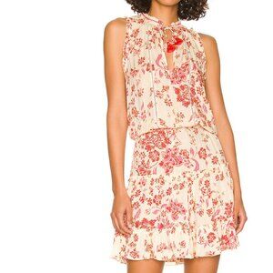 Anthropologie Poupette St Barth Clara Mini Dress | Yellow Floral | Size M